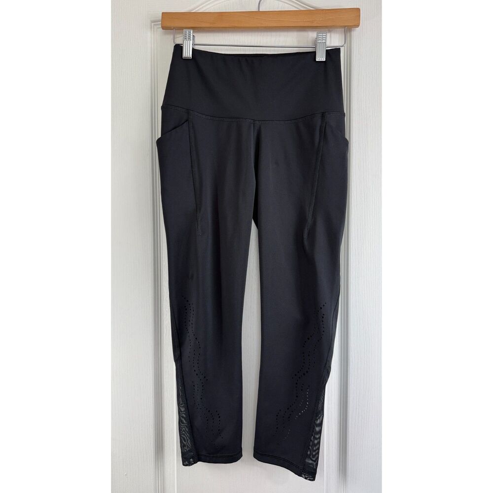All In Motion Women's Capri Leggings Pockets Black Size S Small